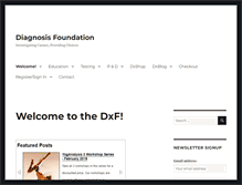 Tablet Screenshot of dxfoundation.org